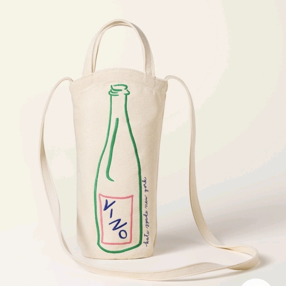 Kate Spade X Target Canvas Wine Bottle Tote